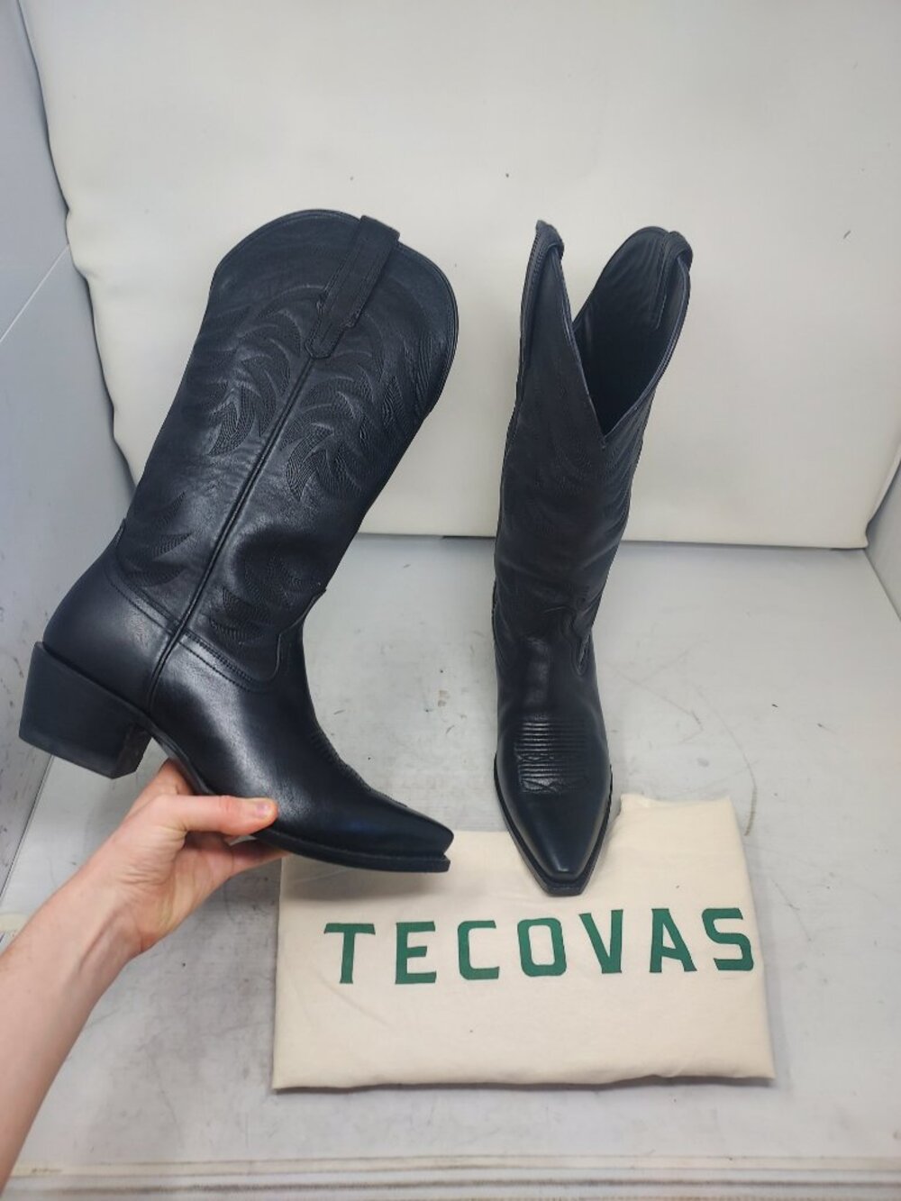 Tecovas Annie Tall Cowboy Black Boot with dustbag